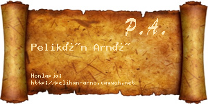 Pelikán Arnó névjegykártya